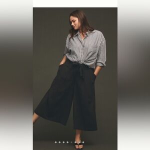 Anthropologie Maeve Tie-Waist Culottes